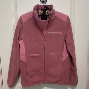 FIGS chalk pink fleece jacket- size S